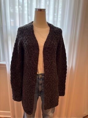 Numph Open-Front Chunky Knit Cardigan